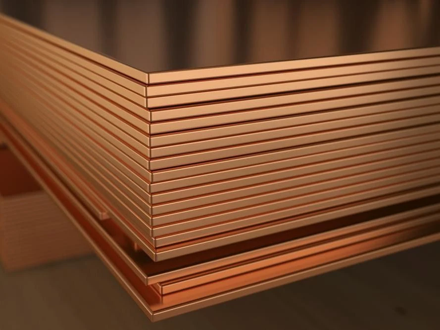 Лист из меди горячекатаный 2.2 мм 800 мм 2000 мм М1Е ГОСТ 1173-2006