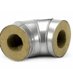 Отвод в оцинковке 371 мм 90 мм 100 кг/м3